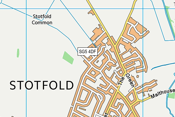 SG5 4DF map - OS VectorMap District (Ordnance Survey)