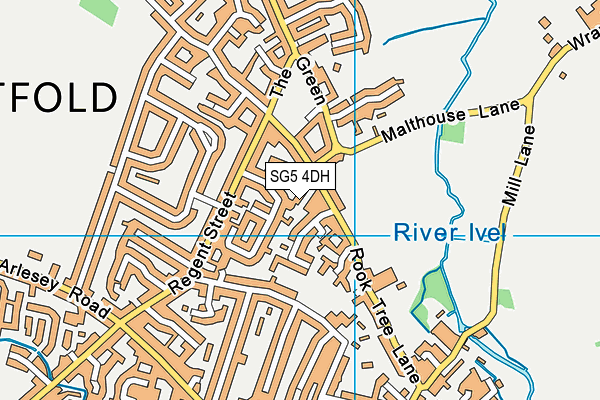 SG5 4DH map - OS VectorMap District (Ordnance Survey)