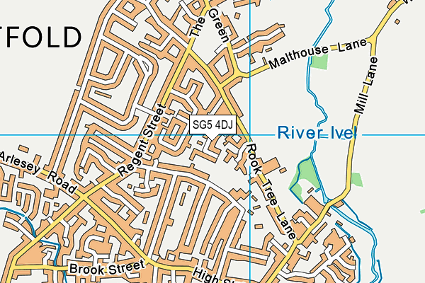 SG5 4DJ map - OS VectorMap District (Ordnance Survey)