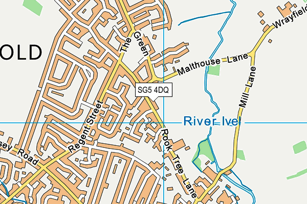 SG5 4DQ map - OS VectorMap District (Ordnance Survey)