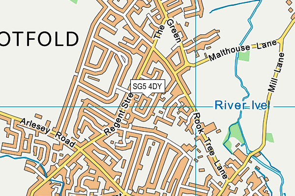 SG5 4DY map - OS VectorMap District (Ordnance Survey)