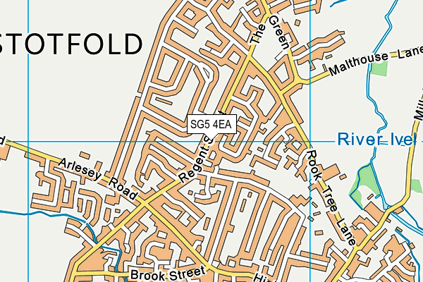 SG5 4EA map - OS VectorMap District (Ordnance Survey)