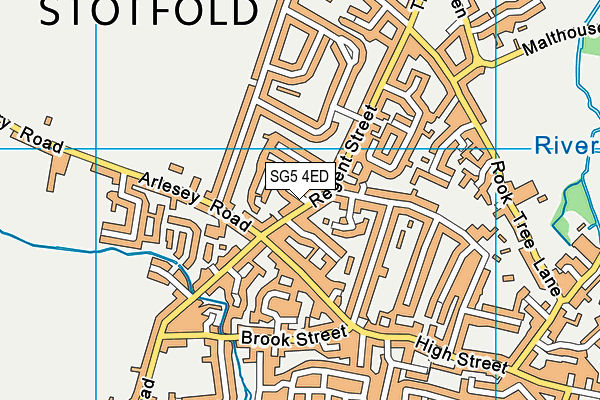 SG5 4ED map - OS VectorMap District (Ordnance Survey)