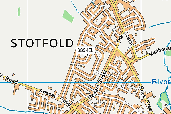 SG5 4EL map - OS VectorMap District (Ordnance Survey)