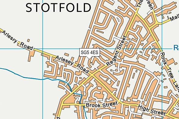 SG5 4ES map - OS VectorMap District (Ordnance Survey)