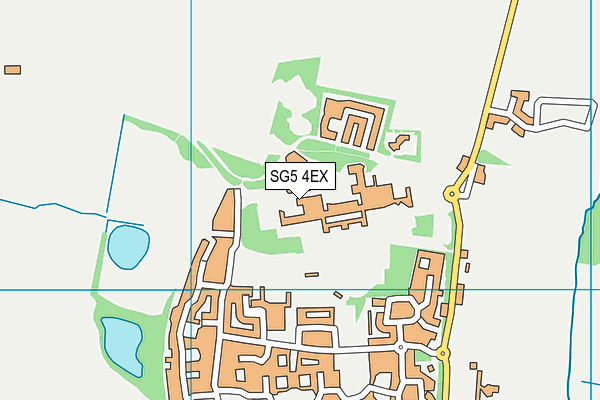 SG5 4EX map - OS VectorMap District (Ordnance Survey)