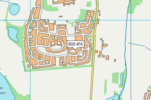 SG5 4FA map - OS VectorMap District (Ordnance Survey)