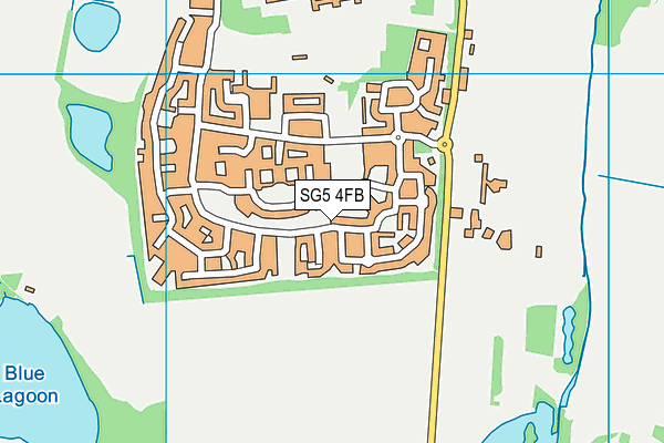 SG5 4FB map - OS VectorMap District (Ordnance Survey)