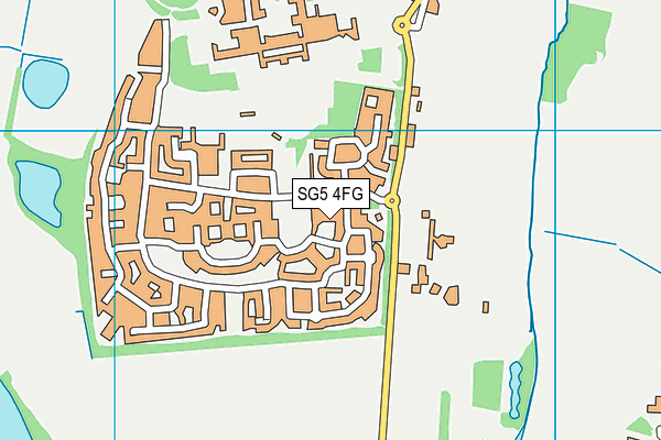 SG5 4FG map - OS VectorMap District (Ordnance Survey)