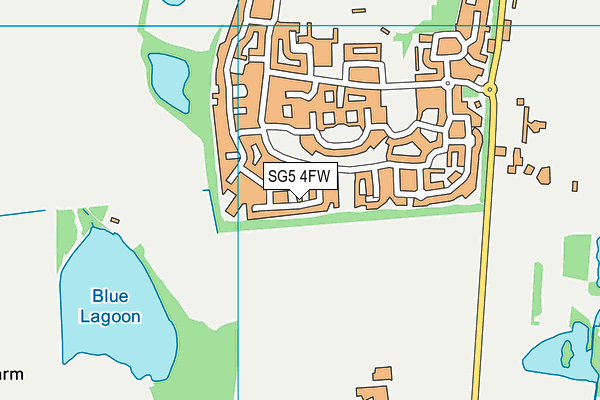 SG5 4FW map - OS VectorMap District (Ordnance Survey)