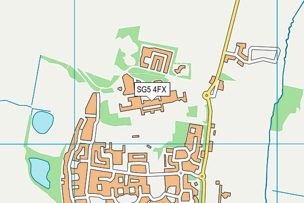 SG5 4FX map - OS VectorMap District (Ordnance Survey)