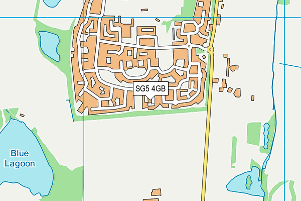 SG5 4GB map - OS VectorMap District (Ordnance Survey)