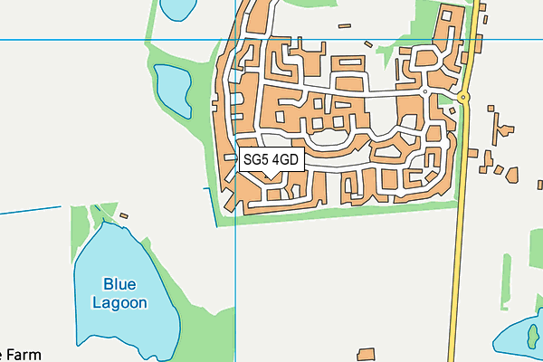 SG5 4GD map - OS VectorMap District (Ordnance Survey)