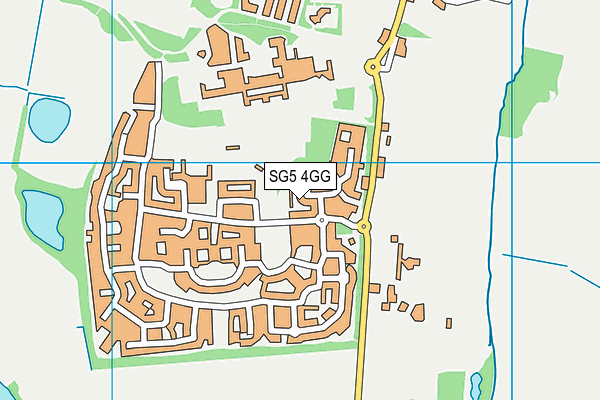 SG5 4GG map - OS VectorMap District (Ordnance Survey)