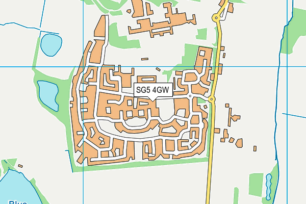 SG5 4GW map - OS VectorMap District (Ordnance Survey)