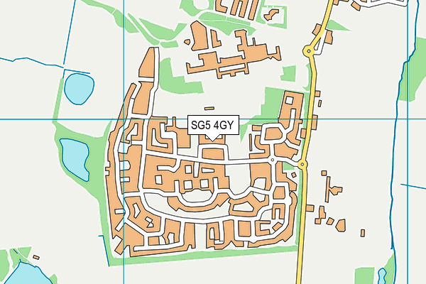 SG5 4GY map - OS VectorMap District (Ordnance Survey)