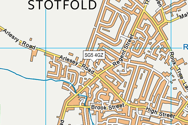 SG5 4GZ map - OS VectorMap District (Ordnance Survey)