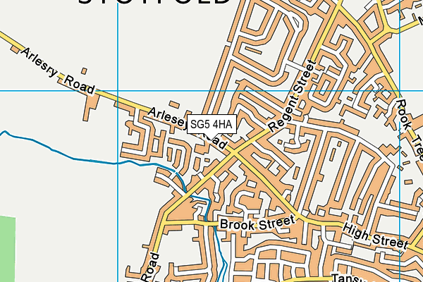 SG5 4HA map - OS VectorMap District (Ordnance Survey)