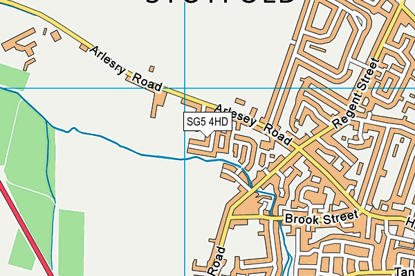 SG5 4HD map - OS VectorMap District (Ordnance Survey)