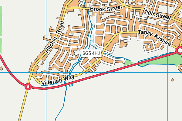 SG5 4HJ map - OS VectorMap District (Ordnance Survey)