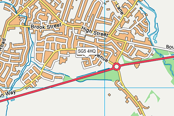 SG5 4HQ map - OS VectorMap District (Ordnance Survey)