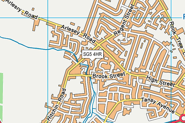 SG5 4HR map - OS VectorMap District (Ordnance Survey)