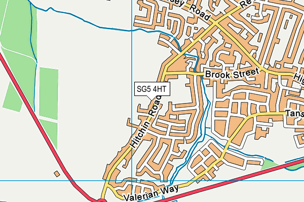 SG5 4HT map - OS VectorMap District (Ordnance Survey)