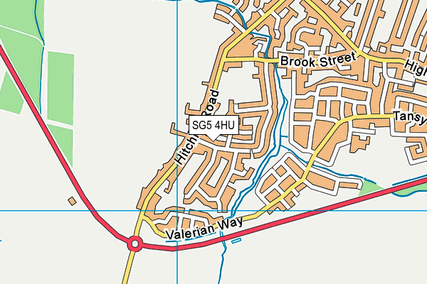 SG5 4HU map - OS VectorMap District (Ordnance Survey)
