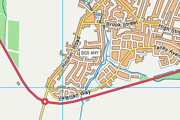 SG5 4HY map - OS VectorMap District (Ordnance Survey)