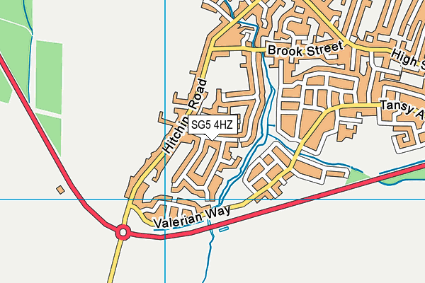SG5 4HZ map - OS VectorMap District (Ordnance Survey)