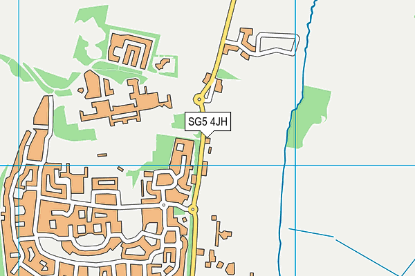 SG5 4JH map - OS VectorMap District (Ordnance Survey)