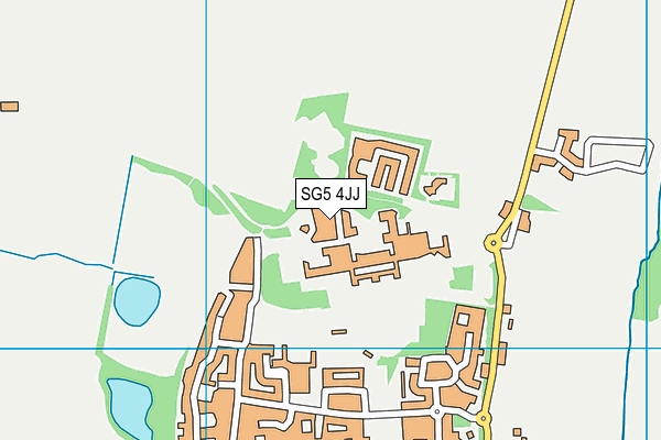 Bannatyne Health Club (Fairfield) map (SG5 4JJ) - OS VectorMap District (Ordnance Survey)