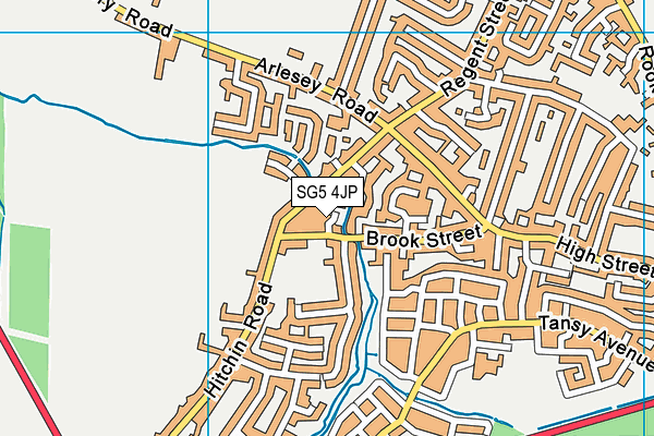 SG5 4JP map - OS VectorMap District (Ordnance Survey)