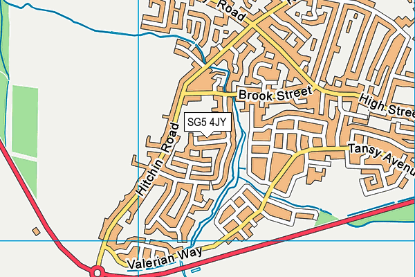 SG5 4JY map - OS VectorMap District (Ordnance Survey)