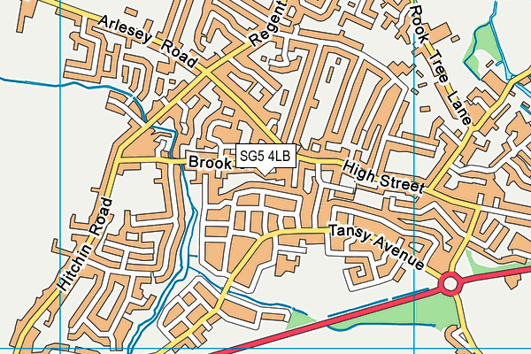 SG5 4LB map - OS VectorMap District (Ordnance Survey)