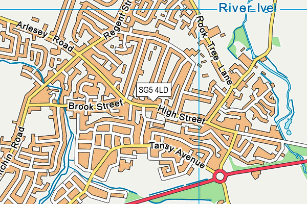 SG5 4LD map - OS VectorMap District (Ordnance Survey)