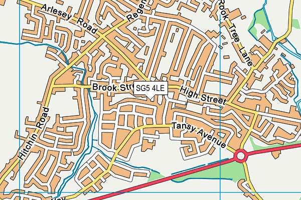 SG5 4LE map - OS VectorMap District (Ordnance Survey)