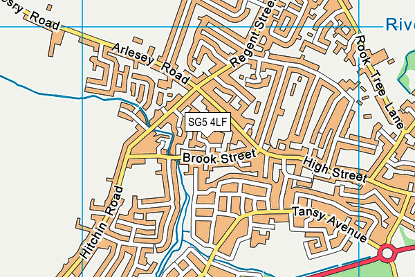 SG5 4LF map - OS VectorMap District (Ordnance Survey)
