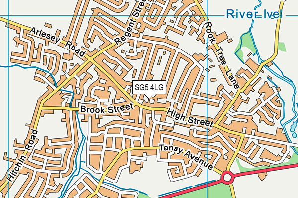 SG5 4LG map - OS VectorMap District (Ordnance Survey)