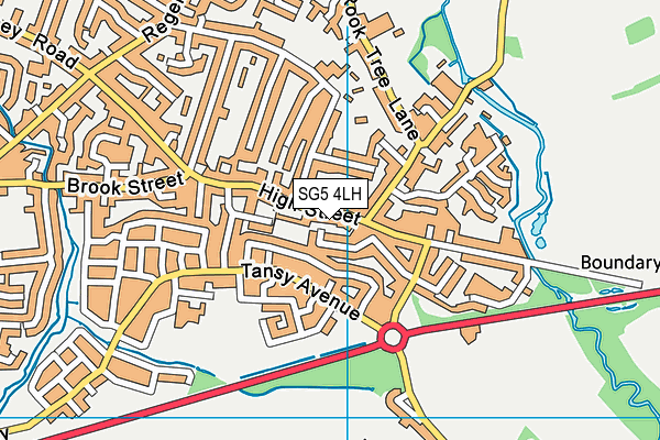 SG5 4LH map - OS VectorMap District (Ordnance Survey)