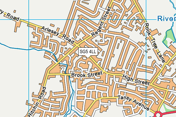 SG5 4LL map - OS VectorMap District (Ordnance Survey)