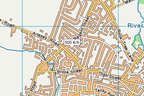 SG5 4LN map - OS VectorMap District (Ordnance Survey)