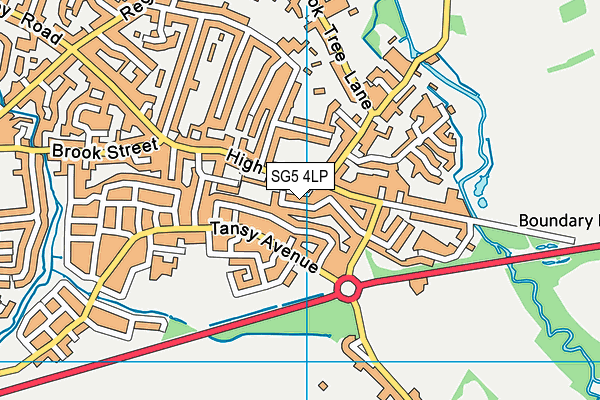 SG5 4LP map - OS VectorMap District (Ordnance Survey)