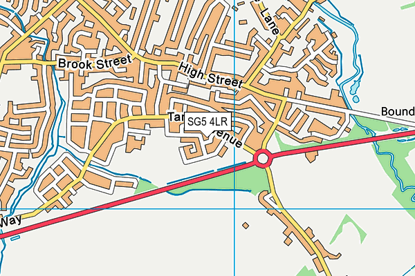 SG5 4LR map - OS VectorMap District (Ordnance Survey)