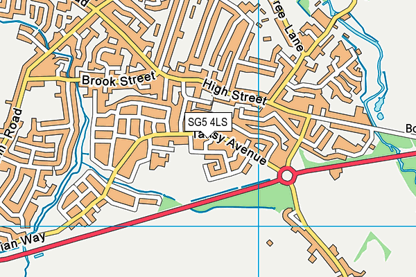 SG5 4LS map - OS VectorMap District (Ordnance Survey)