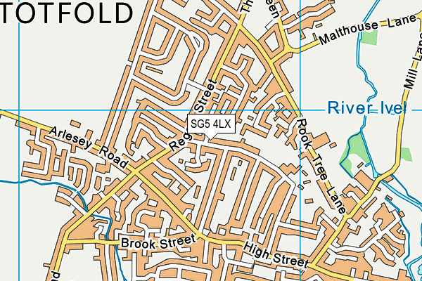 SG5 4LX map - OS VectorMap District (Ordnance Survey)