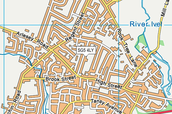 SG5 4LY map - OS VectorMap District (Ordnance Survey)