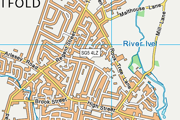 SG5 4LZ map - OS VectorMap District (Ordnance Survey)