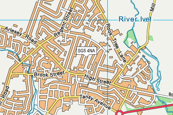 SG5 4NA map - OS VectorMap District (Ordnance Survey)