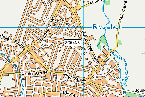 SG5 4NB map - OS VectorMap District (Ordnance Survey)